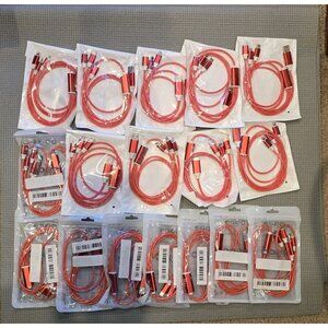 17 LED Light Up 3n1 Charger Charging Cable USB Cord for Android Samsung iPhone R